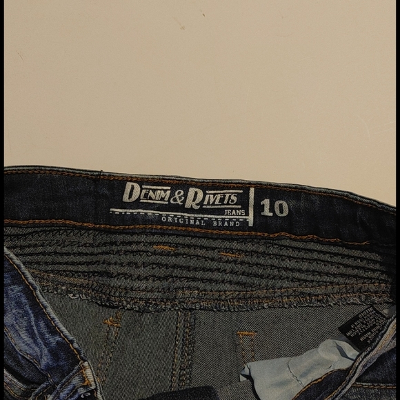 Denim Rivets Jeans size 10 - Picture 2 of 6